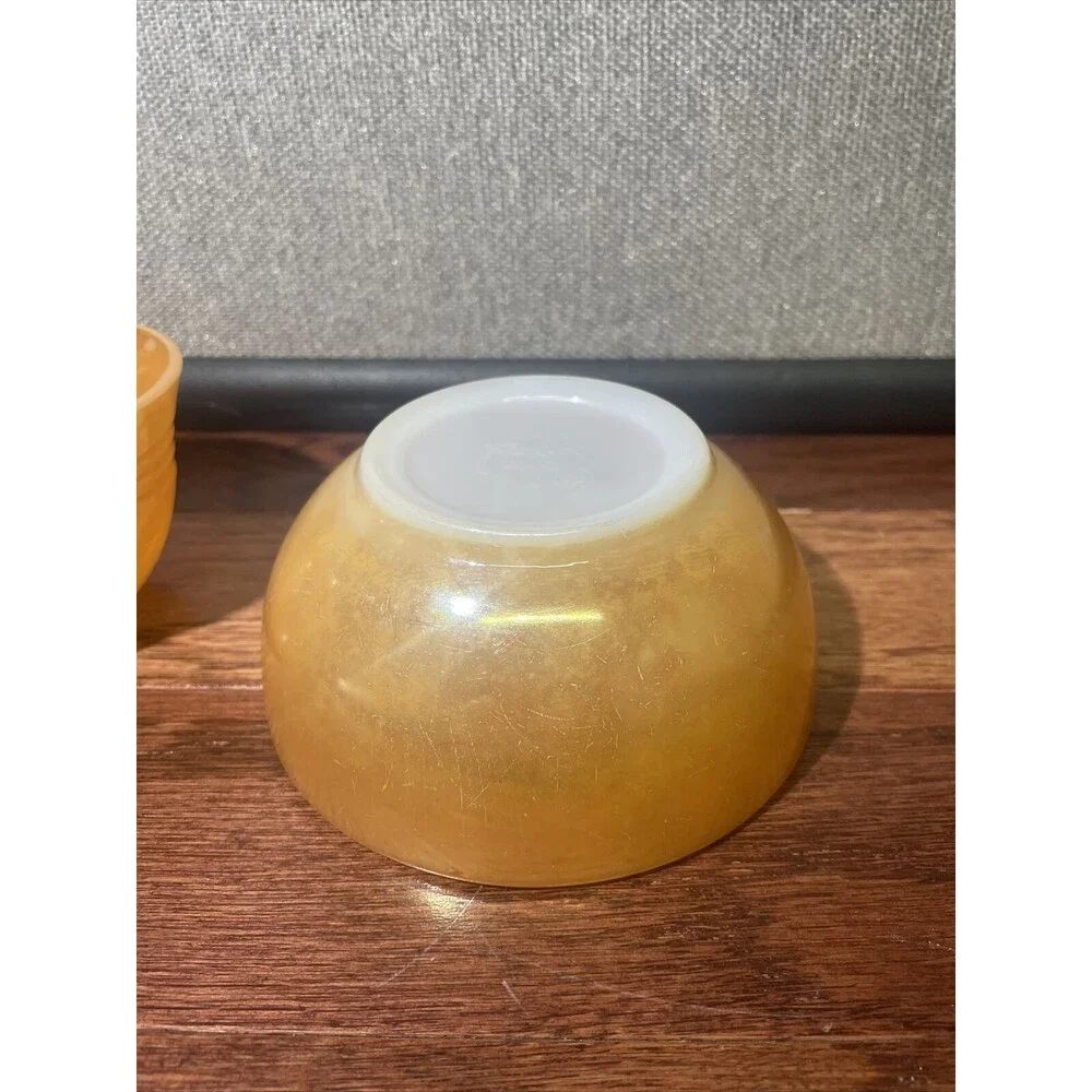 Vintage Fire King Anchor Hocking Peach Luster Cup and 5 Inch Bowl